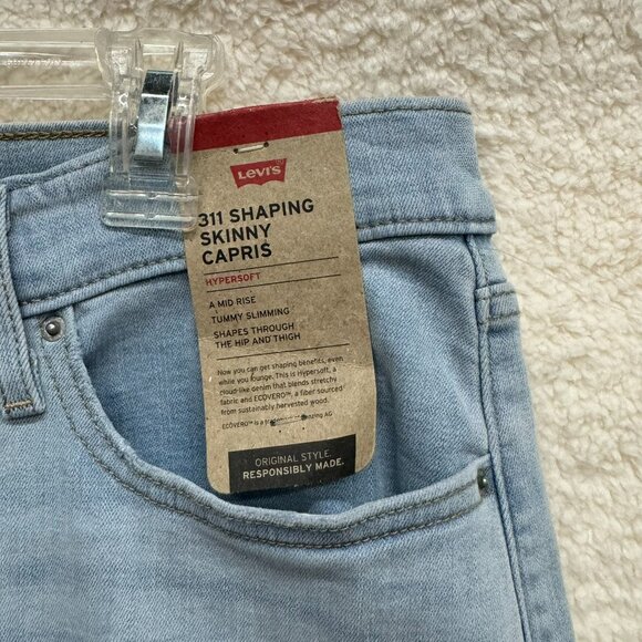 919. Size 18W - LEVI's - 311 Shaping Skinny Denim Capris Jeans NEW - Picture 5 of 9